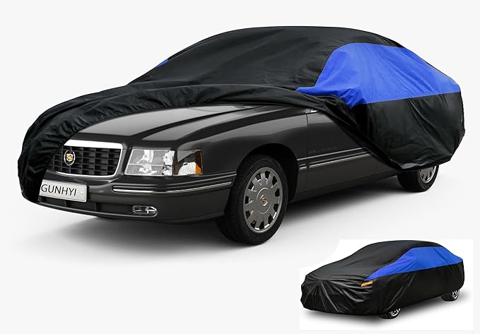 Cadillac Car Cover Custom Fit Cadillac DeVille Waterproof All Weather, Lightweight Full Car Cover Outdoor Sun UV Rain Dust Snow Wind Protection.