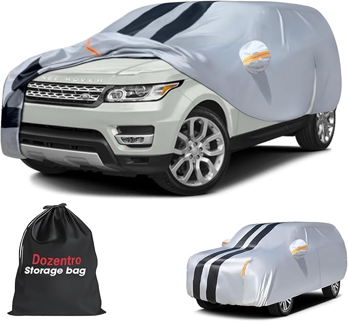 Multi-Layer Car Cover Custom Fit for Land Rover Range Rover Sport(2013-2026), 100% Waterproof All Weather for Automobiles, Gift with Towel, Heavy Duty Car Covers for Rain Sun UV Protector with Zipper
