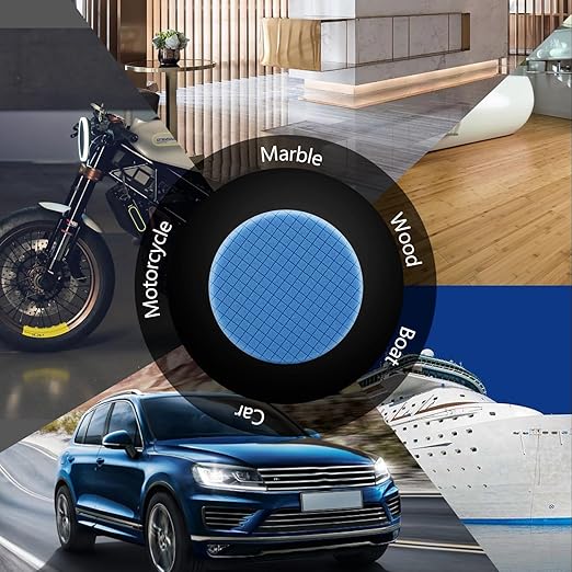 Blue T60 Moderate-Cut Foam Pad, SPTA 1Pcs 7.5 Inch Face for 7 Inch 180mm Backing Plate Compound Buffing Sponge Pads for Car Buffer Polisher Compounding, Polishing and Waxing -FPTSS6B