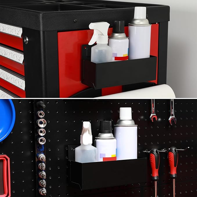 Mayouko Magnetic Aerosol Spray Can Holder, 8.3" x 3" x 4.4", Magnet Toolbox Bottle Holder, Toolbox Storage Shelf for Chest, Garage, Workspace