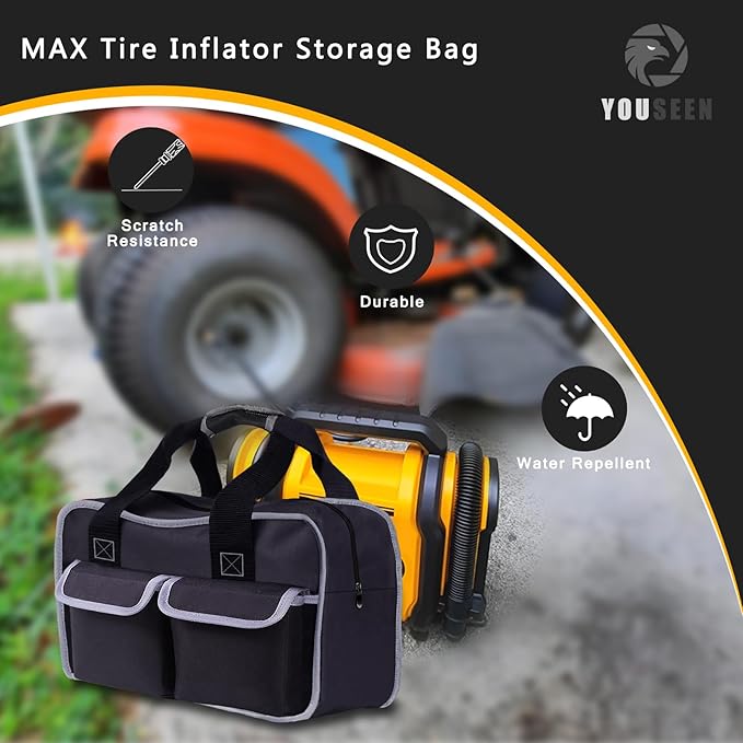 Air compressor storage bag，Car tire Inflator for DEWALT DCC020IB 20V Max（Bag Only.
