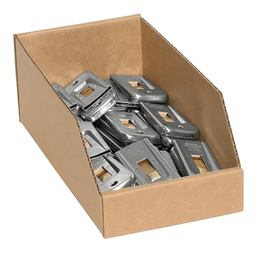 Box USA BBINBIN69K Open Top Bin Boxes, 6" x 9" x 4 1/2", Kraft (Pack of 25)