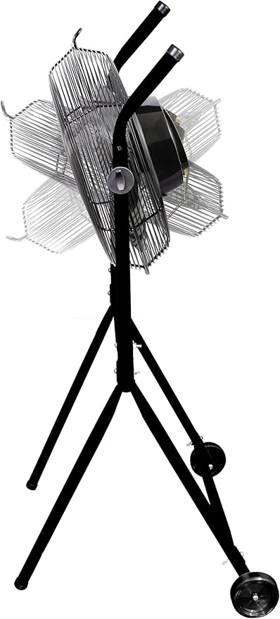 Air King 9219 18-Inch Industrial Grade High Velocity Roll-About Stand with Fan,Black