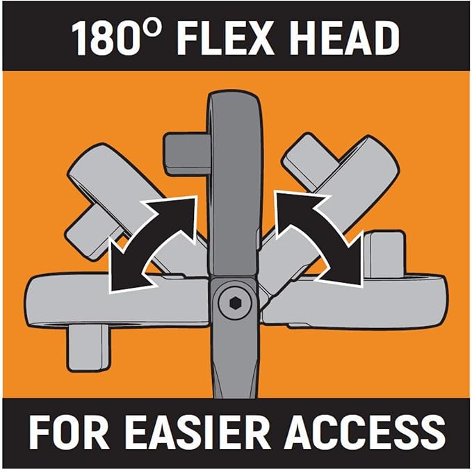GEARWRENCH 3/8" 120XP Flex Head Teardrop Ratchet with Dual Material Handle, 13-1/2" - 81210P