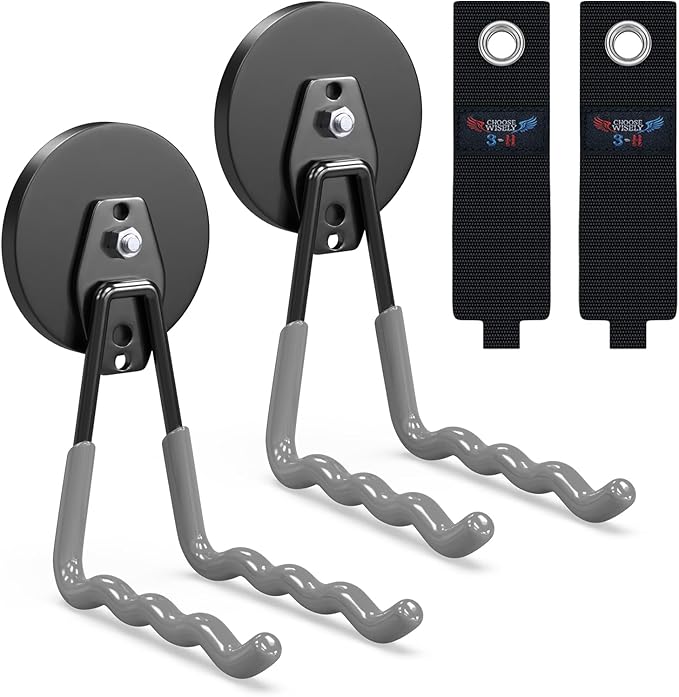 3-H Hook Magnets Heavy Duty 4 Pack,J Shape Strong Magnetic Hooks for Hanging Cordless Power Drill,Utility Magnetic Tool Holder for Metal Cabinet,Steel Pegboard,Workshop,Toolbox,Garage(Black)