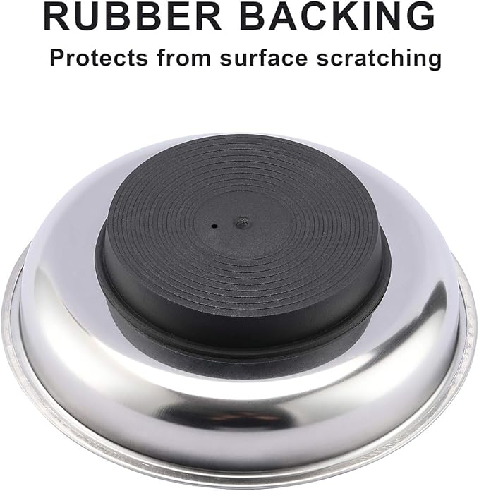 Mayouko 3-Piece Round Magnetic Trays Set, 3" 4" 6", Trays Tool Holder for Screws and Tools