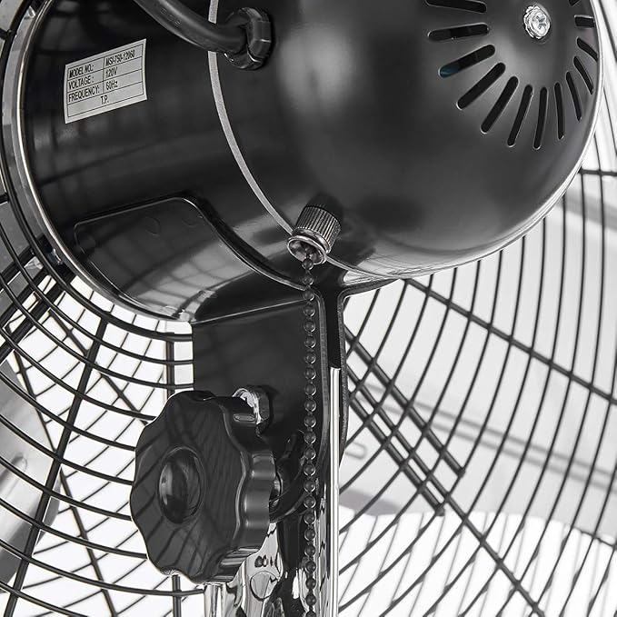 XtremepowerUS Pro-Series 30" inch High Velocity Telescoping Standing Shop Fan Adjustable Height Fan 3-Speed Control CFM 7600, Black