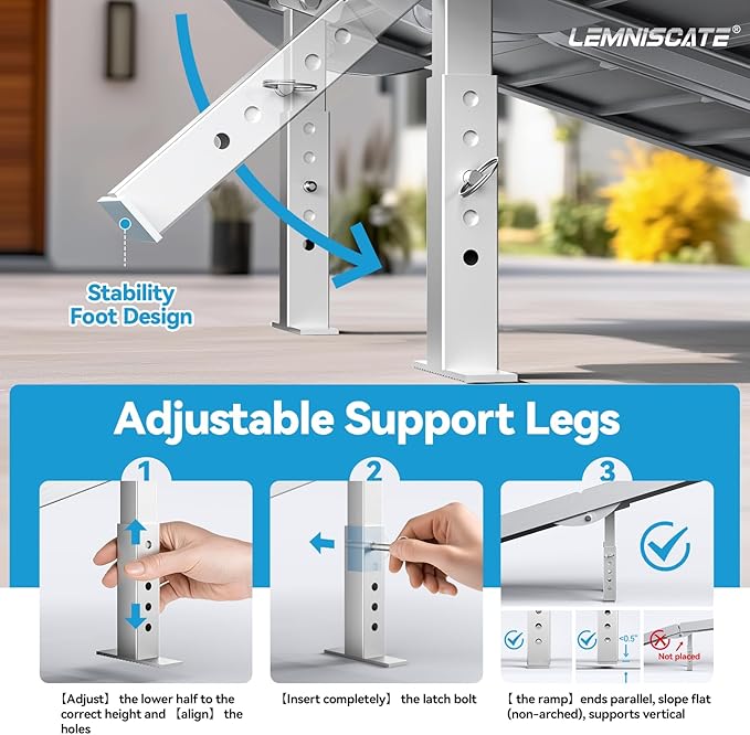 LEMNISCATE Portable Wheelchair Ramp 6FT, Non-Slip Aluminum Handicap Ramp with Handle, Folding Wheel Chair Ramps for Homes Steps, Stairs, Entry, Threshold, Doorways, Scooter, 800LBS Capacity