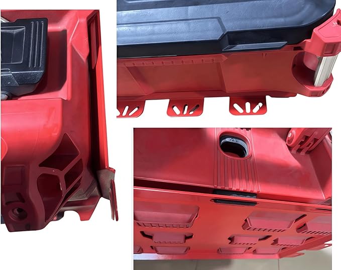 Packout Mounting Plate, Metal Base for Milwaukee Toolboxes, Wall or Floor Mount (1, RED-A)