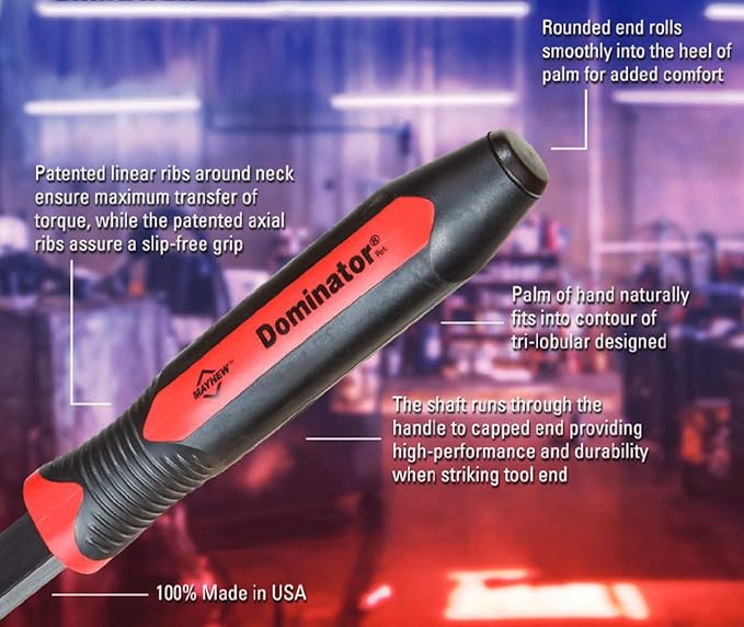 Mayhew Tools 14107 Dominator Pro Straight Pry Bar, 36", Black