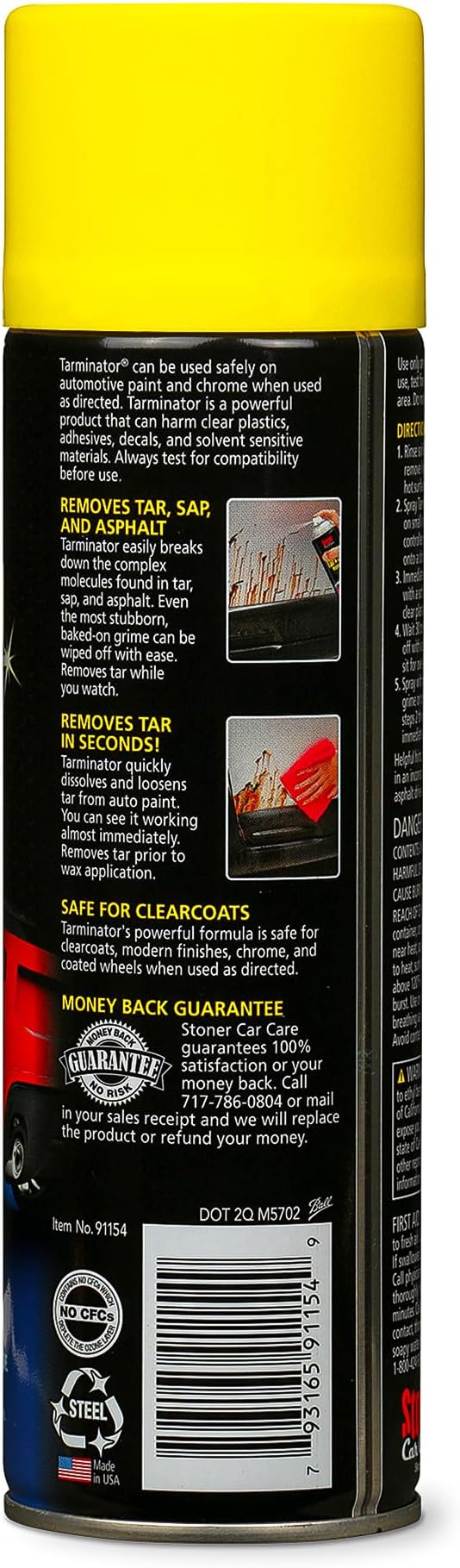 Stoner Car Care 91154-4PK Tarminator Tar, Sap, and Asphalt Remover – Fast Acting Tar and Sap Remover for Cars – Clear Coat Safe Auto Cleaner for Paint, Chrome and Wheels – 10 oz (Pack of 4)