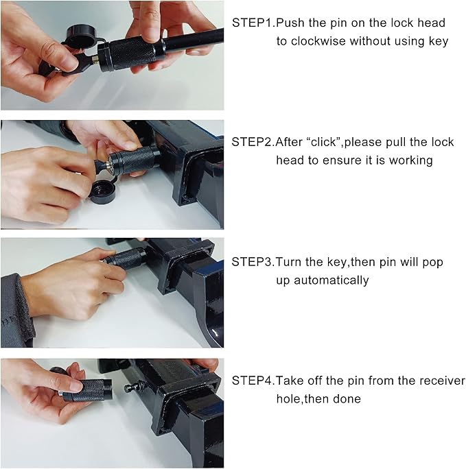 Voltorb Towing Hitch Receiver Lock, 5/8" Locking Hitch Pin for Class IV V V+, Fits 2-Inch Receiver, for Trailer Truck Car Boat