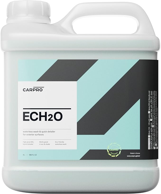 CARPRO ECH2O Waterless Wash, High Gloss Detail Spray, Rinse-Less Wash, and Clay Lubricant Concentrate - 4 Liter (135oz)
