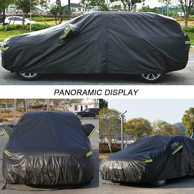 KouKou Waterproof SUV Car Cover Suitable for Lexus RX from 1997 to 2015, 7 Layers Windproof All Weather Waterproof Outdoor Cover Sun Rain UV Dust Snow Protection. Black