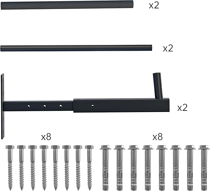 TRUSOON Adjustable Ladder Ceiling Rack, Kayak Overhead Garage Storage Rack, Garage Ceiling Storage for Kayak, Ladder, Surfboard, Snowboar Overhead Hanger, Holds 150 lbs, Black
