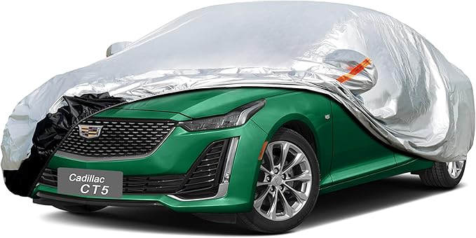 Car Cover Custom Fit Cadillac CT5 (2019-2025) Waterproof for Automobiles, Oxford Sun Rain Dust Snow Protection (Ships from US Warehouse, Delivery 3-8 Days)