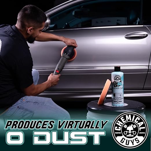 Chemical Guys C4 Clear Cut Correction Compound - Professional Paint Correction Polish for Cars, Trucks, SUVs, and RVs - Swirl, Hologram and Scratch Remover for a Smooth, Glossy Finish, 16 fl oz