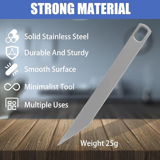 EDC Keychain Pry Bar- Stainless Steel Prybar for Every Day Carry - Small Multitool Mini Crowbar - EDC Gear for Screw Driver, Box Opener - Minimalist Tool