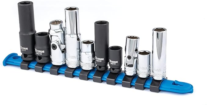 Titan 68660 10-Piece 1/4-Inch and 3/8-Inch Drive 10mm Socket Set