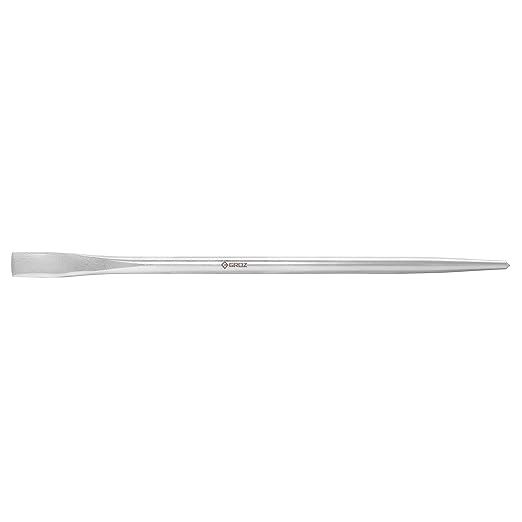 Groz 18-inch Aligning Pry Bar | Heavy Duty | Round Section | Zinc Plated | #33170