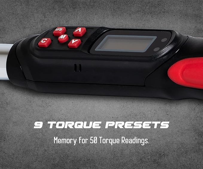 Tapha Tools Digital Torque Screwdriver 1.77-35.39 in-lbs (20-400 cN-m / 2.04-40.82 kg-cm) Torque Range, Accurate to ±2% Dual Direction, LED and Buzzer Notification, Preset Memory (SPN-T4BN)