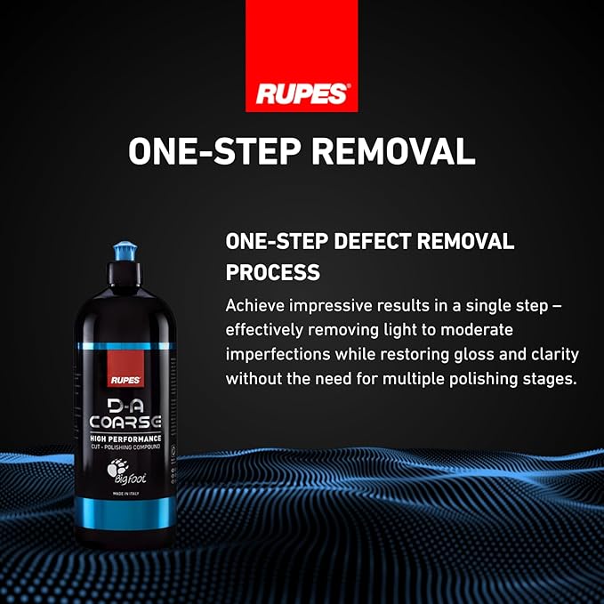 RUPES 1000 ml D-A Coarse High Performance Cut Polishing Compound for Car Detailing & Removing Scratches (Pack of 1) | Micro-Abrasive Technology | Reduces Oxidation and Removes Severe Swirl Marks