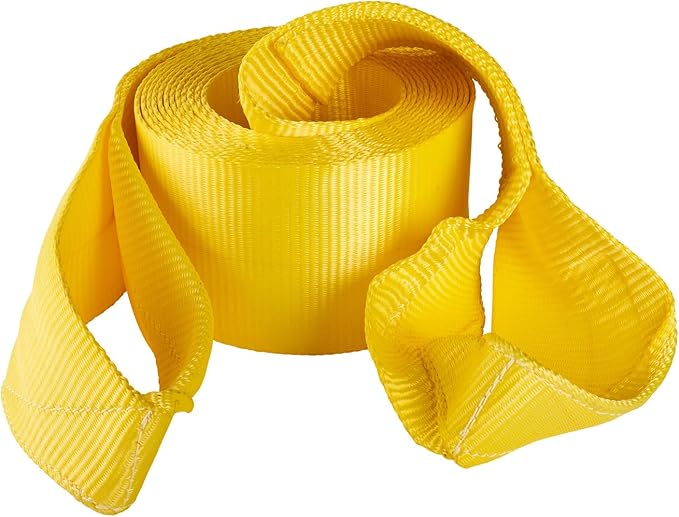 KEEPER Tow Straps Heavy Duty with Loops - 6" x 30' Towing Strap, 60,000 lbs Break Strength - Ideal for Vehicle Recovery, Trucks, SUVs, and Off-Road Use