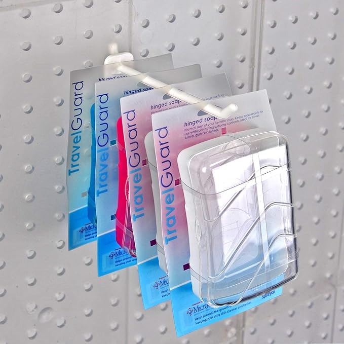 Azar Displays 800006-W Pack of 50 White Pegboard Hooks (Also Available in Black & Clear) - 6” Pegboard Hook Set (2” & 4” Pegboard J Hooks Also Available) - Polycarbonate Plastic Hooks for Retail