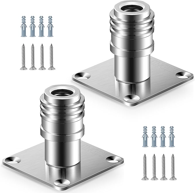 M MINGLE Automatic Foam Cannon Holder, Foam Cannon Wall Mount with 1/4" Quick Connect - 2 Pack