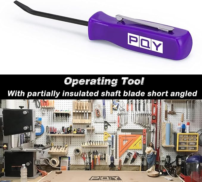 Mini Pocket Pry Bar with Pocket Clip 4.5" Length 3pcs (Purple)