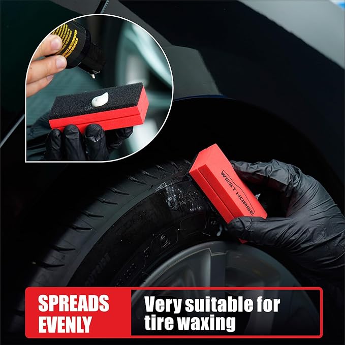 6PCS Ceramic Coating Applicator Sponge Blocks + 12PCS Suede Cloth – Premium Car Detailing Kit for Paint Protection, Wax & Nano Coating Application