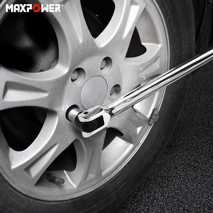 MAXPOWER Heavy Duty 3/4 Drive Breaker Bar 24-inch with Flex Handle