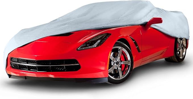 Budge Protector V Car Cover, Premium 5-Layer Waterproof All Weather Dust Proof Protection with Breathable Soft Inner Lining, Fits Cars up to 170 Inches, Gray, Size 2