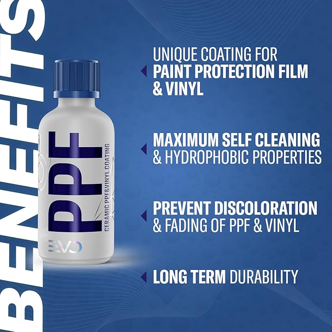 GYEON PPF EVO Flexible Ceramic Coating for Paint Protection Film Vinyl Wrap Hydrophobic Self‑Cleaning Protection Enhances Color Gloss Durable Single‑Layer Application Without Affecting Self‑Healing