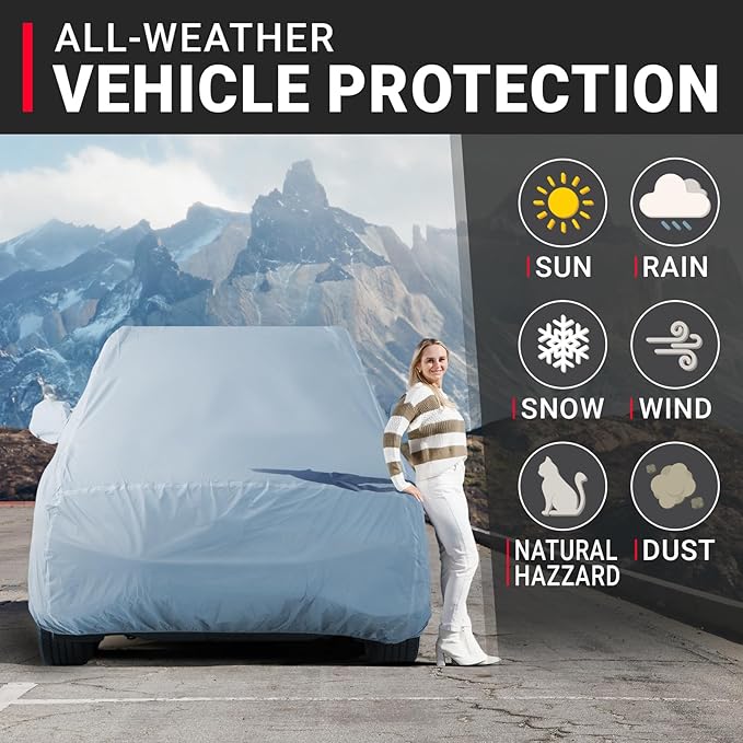 iCarCover Fits 2024-2026 Mazda CX-70 SUV Cover Automobiles Form-Fit Padded Full Exterior Waterproof Automobiles Protection Covers