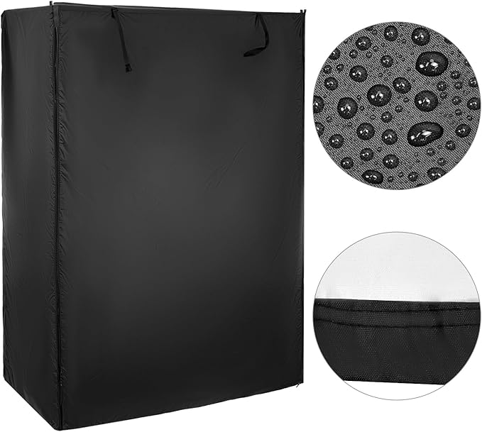 QWORK Shelf Units Cover, Heavy Duty Waterproof Wire Rack Cover for Shelf 48"x24"x 72"