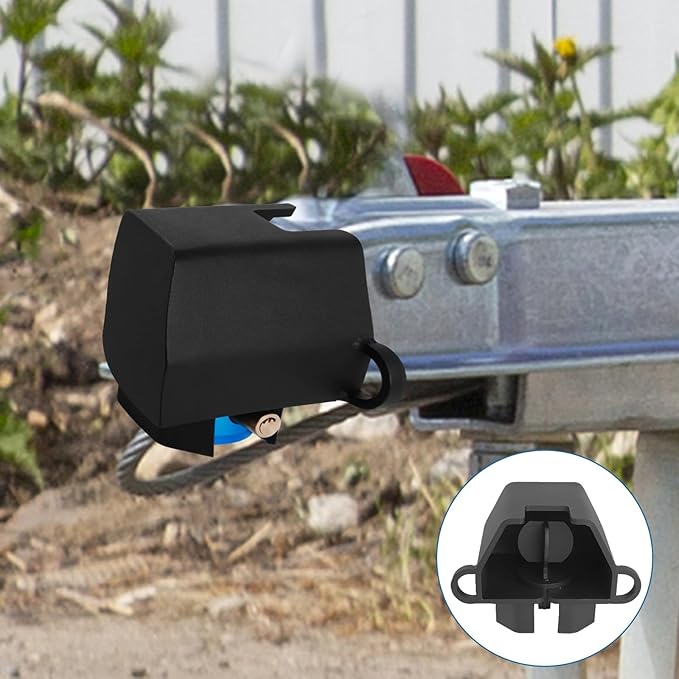 Upgrade 2.0 Trailer Coupler Lock, Universal Trailer Tongue Hitch Lock for 2 & 2-5/16 Couplers, Anti-Theif Design, 1/4" Ultra Thick Steel, Heavy Duty Trailer Locks for Boat, RV, Camper, Truck