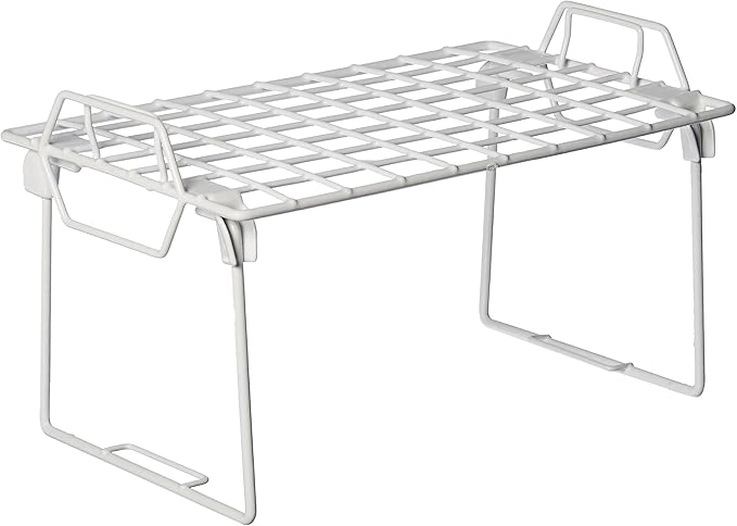 Whitmor Wire Grid Stacking Shelf Small, White
