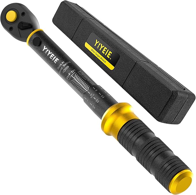 Upgrade 1/4" Drive Torque Wrench, 10-230 in.lb/1.1-26 Nm, Small Inch Pound Torque Wrench for Bike, MTB, Bicycle & Motorcycle, ±3% High Accuracy, with Easy-to-Use Locking Ring