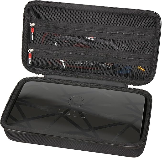 FBLFOBELI Hard Carrying Case for Halo Bolt Ultimate 2.0 & 3.0/for Halo Bolt Air + 55500 1750/for Halo Bolt Air 58830 Portable Vehicle Jump Starter with Air Compressor (Case Only) (Black)