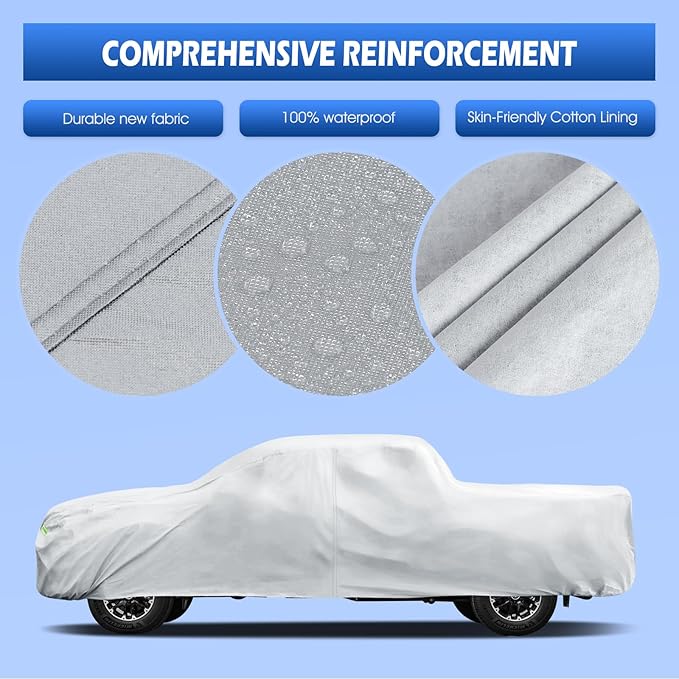 Car Cover Custom Fit for Toyota Tundra 5.5Ft Bed 2000-2026, Migaven Waterproof Full Exterior Cover Sun Rain Protection with Door Zipper (Not Include Mirror Pocket)