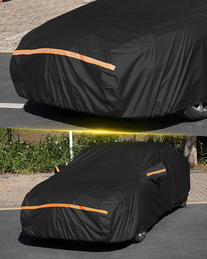 Car Cover Waterproof All Weather Custom Fit for Ford Mustang 1994-2025, 420D Oxford Full Outdoor Automtive Heavy Duty Covers Windproof Snowproof Dustproof UV Hail Protection Accessories