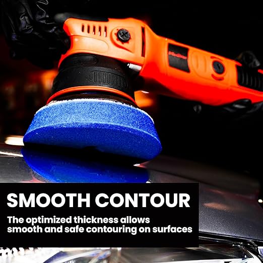 Maxshine 5” Universal High Pro Cutting Foam Pad – Compatible with DA & Rotary Polishers – Professional Detailing Pad for Swirl & Oxidation Removal – Washable & Reusable – Hook & Loop Backing