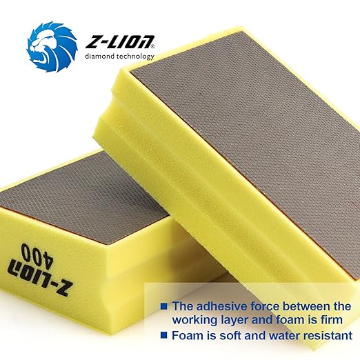 Z-Lion Diamond Hand Polishing Pads Electroplated Grit 400 for Glass Stone