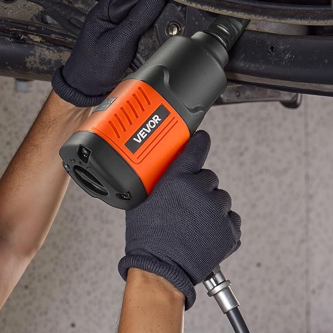 VEVOR Air Impact Wrench, 1/2" Drive Pneumatic Impact Wrench Up to 1100 ft-lbs Reverse Torque, 7500RPM 4-Speed Adjustable & Lightweight Pneumatic Gun for Auto Repairs and Maintenance