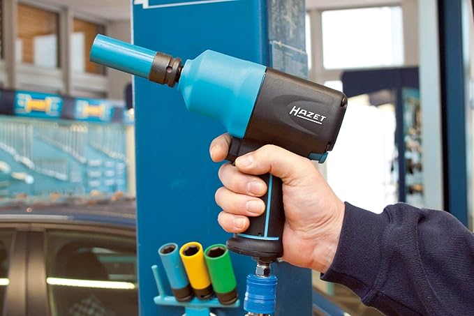 Hazet Pneumatic Impact Wrench 9012EL-SPC I Max. Loosening Torque 1700 Nm, Square 12.5 Mm (1/2 Inch) I Low-Vibration Tool for Tightening and Loosening Screws