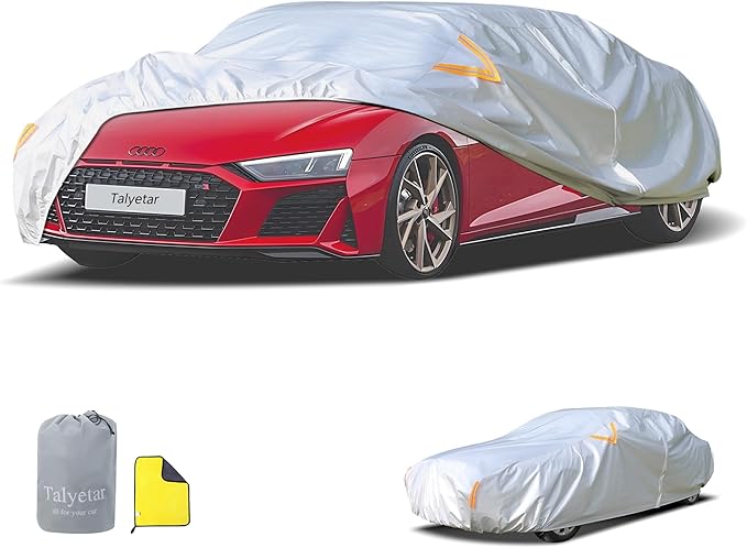 Car Cover Fit for Audi R8 (2006-2025),Car Covers for Automobiles with Driver Door Zipper,Outdoor Car Cover Rain,Snow and UV Protection with Waterproof Adhesive Strip