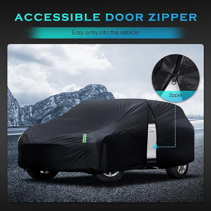 SUV Car Cover Waterproof All Weather for Automobiles, Size S2 Universal Fit for Toyota RAV4, Honda CRV, BMW X3, Hyundai Santa Fe, Nissan Rogue, Subaru Outback, Kia Sorento, Audi Q5 etc.(182-190 inch)