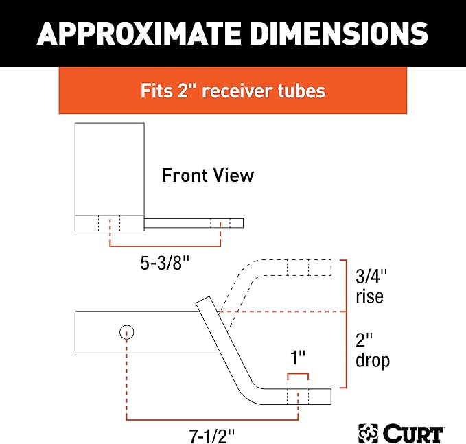 Curt Manufacturing 45820 Sway Tab Ball Mount