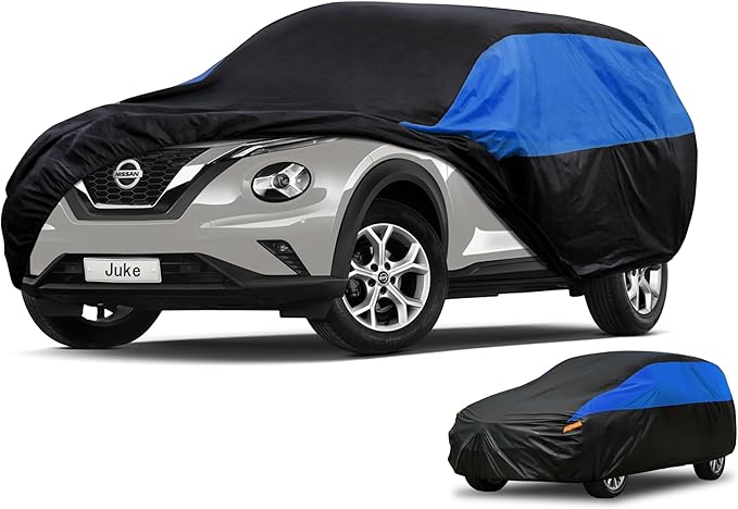 Nissan Car Cover Custom Fit Nissan Juke Waterproof All Weather, Lightweight Full Exterior Cover for Automobiles Outdoor Sun UV Rain Dust Snow Wind Protection.